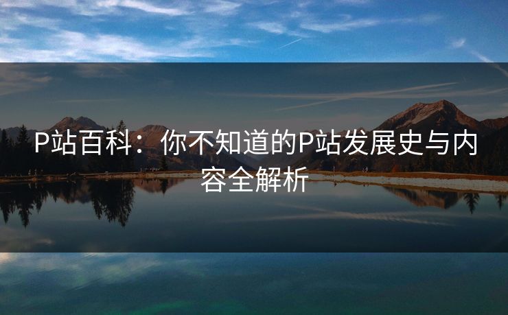 P站百科：你不知道的P站发展史与内容全解析
